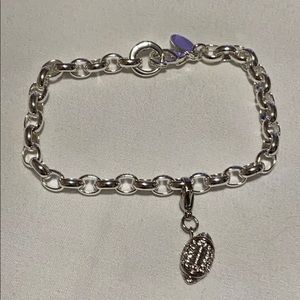Origami owl 8 inch silver dangle bracelet